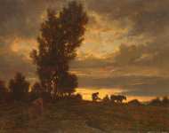 Rousseau Theodore Landscape with a Plowman  - Hermitage